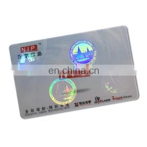 84*52mm Transparent Hologram Lamination Overlay for IDs thumbnail-1
