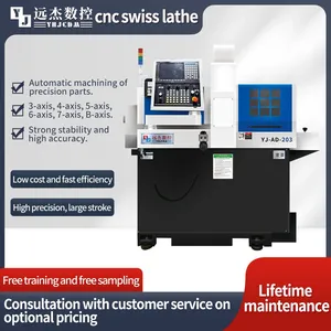China New Fanuc Controller Low Price 205 5 Axis Swiss Type Cnc Lathe Machine thumbnail-1