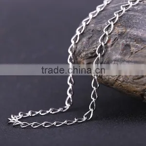 Hot Sales Wholesale Fashion Rhodium Plated Beautiful Curb Chain Of Necklace thumbnail-2