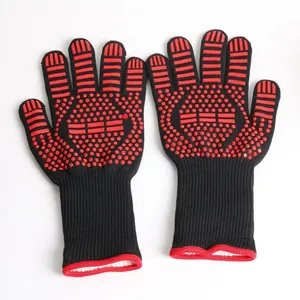 Heat Resistant BBQ Glove Barbecue Hot Temperature Resistant Aramid Glove thumbnail-5