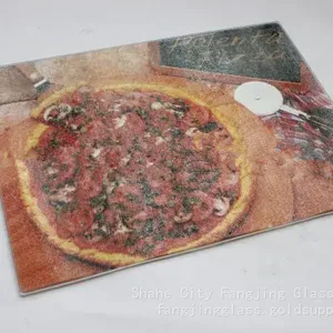 Glass Chopping Board 40x30cm : Glass Worktop Saver for Kitchens - Durable, Hygienic, Heat-Proof, Easy-Clean - Woven Textured Design thumbnail-1