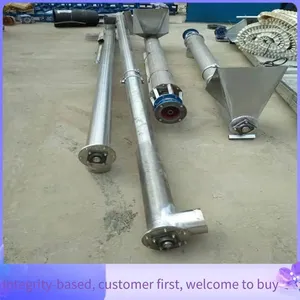 Powder Stainless Steel Spiral Elevator, Lime Powder Round Tube Feeder, 219 Electric Screw Conveyor thumbnail-4