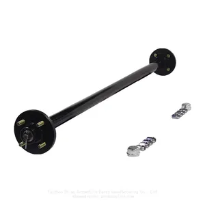 2000 Lb, 4‑Hole | Trailer Chassis Hub, Axle Spindle, Axle Assembly, Rear Axle Hub End For Towable RV, Light-Duty Trailer, Food Camping Trailer thumbnail-2