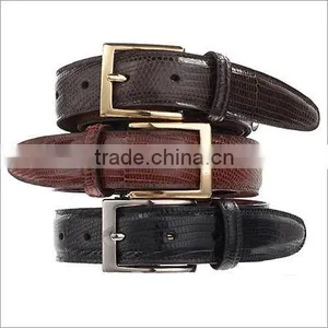 MENS SNAKE SKIN DRESS GOLF BELT PANTENT LEATHER COBRA PYTHON thumbnail-1