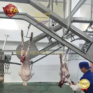 CE Certified Automatic Sheep Goat Slaughter Equipment Industrial Abattoir Processing Livestock Stunning Machinery thumbnail-1