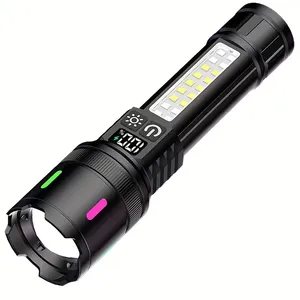 USB-C Rechargeable LED Flashlight, Long-lasting 2000 MAh Battery, Ideal for Camping and Hiking thumbnail-1