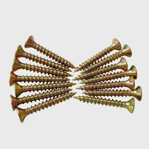 Chipboard Screws for Furniture Assembly Yellow Zinc Plated Pozi Drive High Torque Full Sizes Available thumbnail-3
