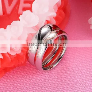 Fashion Ring New Stainless Steel Ring Alloy Ring Wedding Ring Silver Wedding Ring Couple Ring thumbnail-5