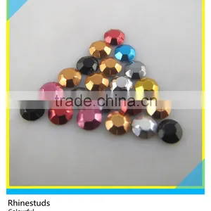 Iron On Aluminum Loose Rhinestuds 3mm Grey Hotfix Metal Octagon Rhinestone thumbnail-6