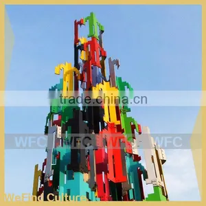 Interesting Abstract Metal Art Sculpture With Figure Shapes thumbnail-1