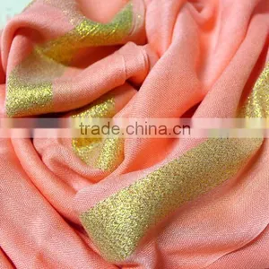 Fashionable Cotton Gold Thread Square Scarf Cotton Long Scarf Twill Scarf thumbnail-3