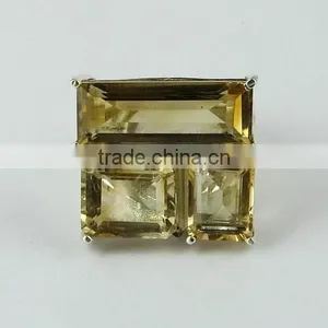 Gemstone Citrine Ring, Fine Silver Jewellery, 925 Silver Jewellery thumbnail-2