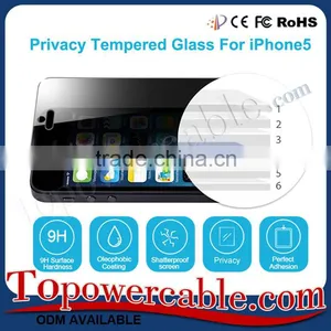 Tempered Glass Anti-Spy Screen Protector For Iphone 5 thumbnail-4