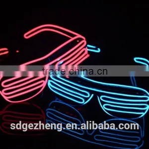 Factory Price CE ROHS Approved LED Shutter Party Glasses Flashing el Wire Battery Operated Sunglasses thumbnail-1