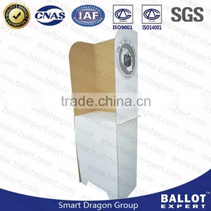 Cheap Folding Corrugate Election Ballot Exhibition Polling Booth in Two Design thumbnail-1