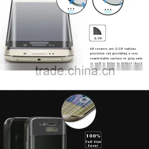 Keno 2016 New Arrival For Samsung Galaxy s7 Edge Tempered Glass Screen Protector / Full Cover 3D Curved s7 Edge Tempered Glass thumbnail-3