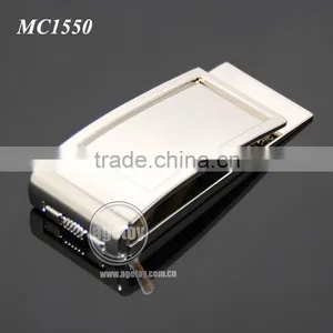 Promotional Metal Folding Square Shaped Blank Metal Spring Zinc Alloy Casting Money Clip thumbnail-5