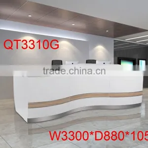 High Quality Tufted Reception Desk for 2 People Mdf Wood Factory Sell Directly QT3310 thumbnail-1
