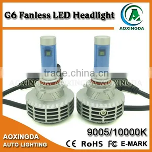 2015 Latest Developmental 9005 HB3 LED Headlight G6 Fanless All in One 6000LM LED Headlight thumbnail-5