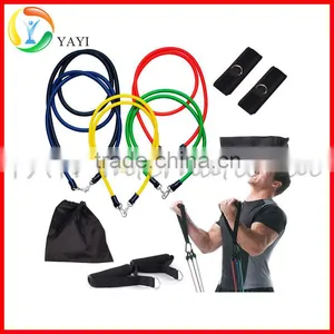Wholesale 11 Piece Resistance Band Set With Exercise Tubes Quality Choice thumbnail-1