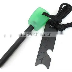 Luminous Survival Magnesium Flint Fire Steel Starter Glow in Dark Striker Ruler Opener thumbnail-1
