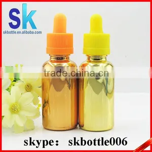 Gold Electroplating Essential Oil 30ml Glass Dropper Bottle thumbnail-1