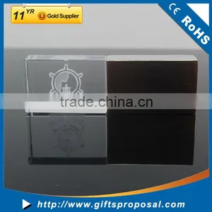 Top Selling Crystal Usb Flash Drive Wood Material LED Light Pendrive With Life Warranty thumbnail-2