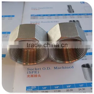 150PSI SS304 Threaded NPT Taper Hex Head Cap 1 1/4" thumbnail-1