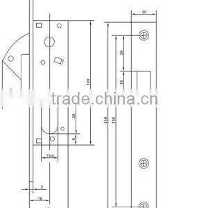 Supplier Stainless Steel Hook Lock Cylinder Door Lock thumbnail-2
