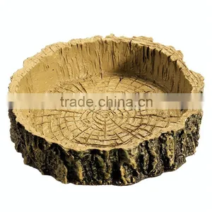 Best Promotion Brown Color 10.5*2.5cm Reptile Tortoise Water Dish Food Bowl Toy For Amphibians Gecko Snakes Lizard thumbnail-4