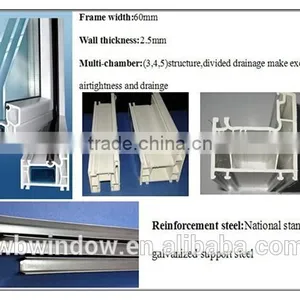 American Style Pvc Windows With Built in Blind, Pvc Casement Windows thumbnail-3