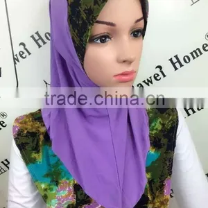 H278 New Style One Piece Hijab,print Hijab thumbnail-4