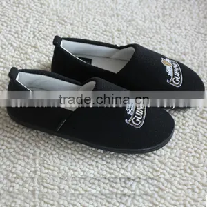 Premium Quality Colored Fleece With Embroidery Logo Mens Mocassin Slippers thumbnail-1