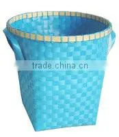 Plastic Woven Laundry Bin With Handles thumbnail-5