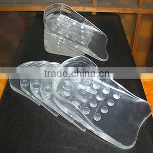 Soon Taller Shoe Insole/Cushions Thicken PU Gel Pure Silicone Height Increasing Pads thumbnail-1