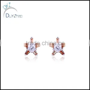 Latest Dubai the Five-star Shape Zircon Earrings thumbnail-4