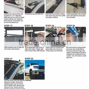 2pcs 2007 08-2014 Toyota Tundra 50inch Led Curved Light Bar Roof Mount Brackets thumbnail-5