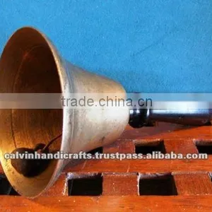 Brass Hand Bells/ Pooja Bell/ Hand Held Bell/home Bell.antique Bell NBB 004 thumbnail-1