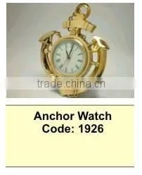 Solid Brass Anchor Clock thumbnail-1