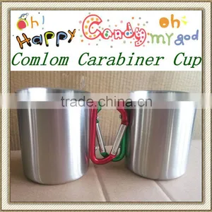 8oz/10oz/16oz Stainless Steel Camping Mug,d-ring Mug thumbnail-1