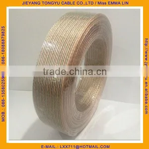 Transparent Balanced Speaker Wire Gold Silver Speaker Audio Cable thumbnail-1