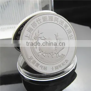 Newly Chinese Company Listing Using Commemorative AG 999 Silver Coin With Luxury MDF Wooden Box thumbnail-3