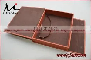 Fabric Leather Wood Photo Storage Box thumbnail-1