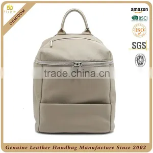 Guangzhou OEM Factory Women Duffel Bag Leather Travel Bag Lady Backpack Durable Fashion Practical Backpack of Real Leather thumbnail-5