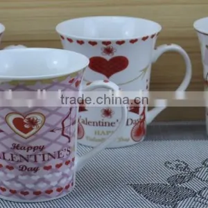 14OZ Sweet Heart Fully Decal, Shiny Surface Porcelain Mug, KL5001-356 thumbnail-1