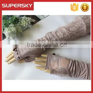 V-380 Wedding Fingerless Mesh Lace Wedding Dressing Bridal Glove Protection Sun Block Daily Gloves thumbnail-2