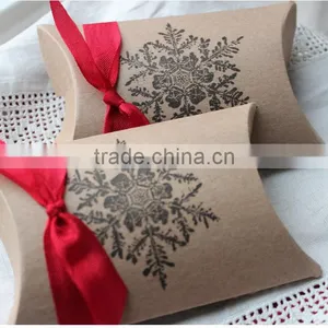 Custom Made Recycle Kraft Paper Pillow Box for Underwear/gift/jewelry thumbnail-1