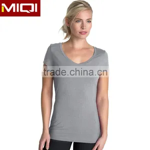 Fitness Softtextile Sports T-shirt Fancy Stretchy Custom in Plain Color thumbnail-1