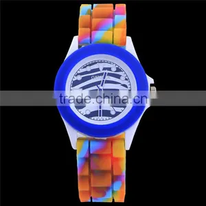 Wholesale Watches 2016 Camouflage Zebra Silicone Watches Rubber Watch Custom thumbnail-2