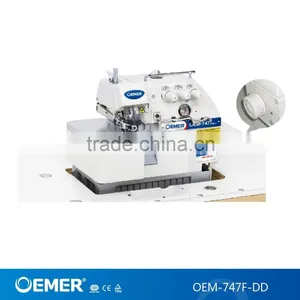 OEM-747F-DD Direct Dirve 4 Thread Overlock Industrial Sewing Machine Good Price thumbnail-1